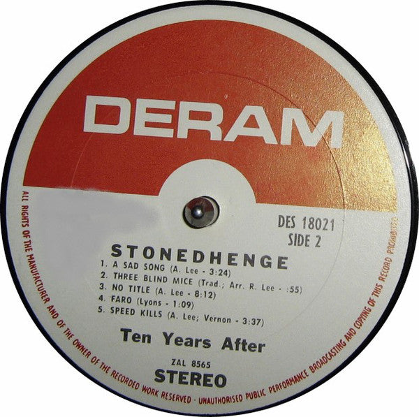 Ten Years After : Stonedhenge (LP, Album, Pit)