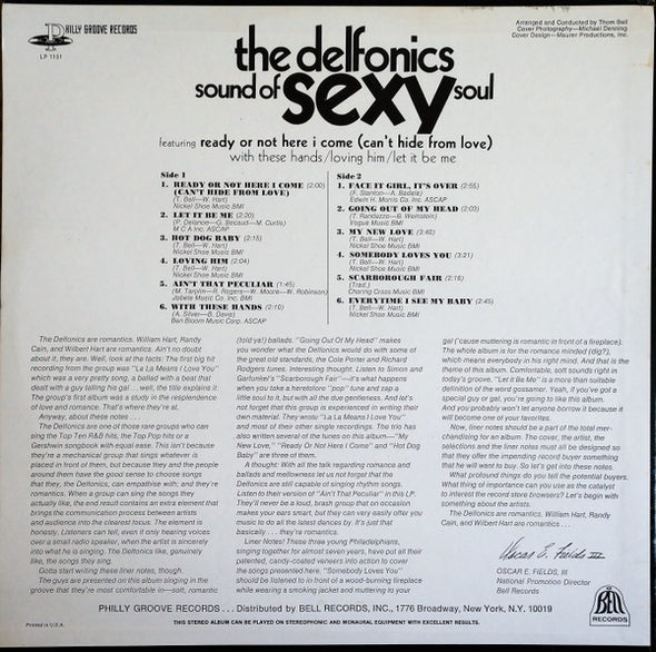 The Delfonics : Sound Of Sexy Soul (LP, Album, ARP)