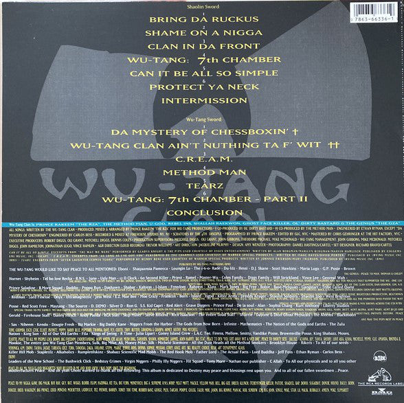 Wu-Tang Clan C.R.E.A.M. Da Mystery of Chessboxin 12” maxi single