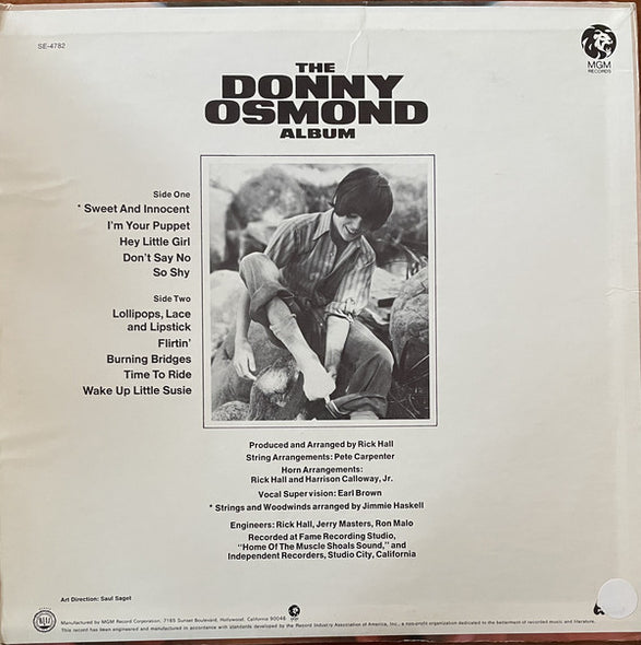 Donny Osmond : The Donny Osmond Album (LP, Album, H.V)