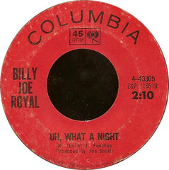 Billy Joe Royal : Down In The Boondocks / Oh, What A Night (7", Single, Styrene, San)
