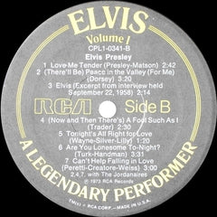 Elvis* : A Legendary Performer - Volume 1 (LP, Comp)