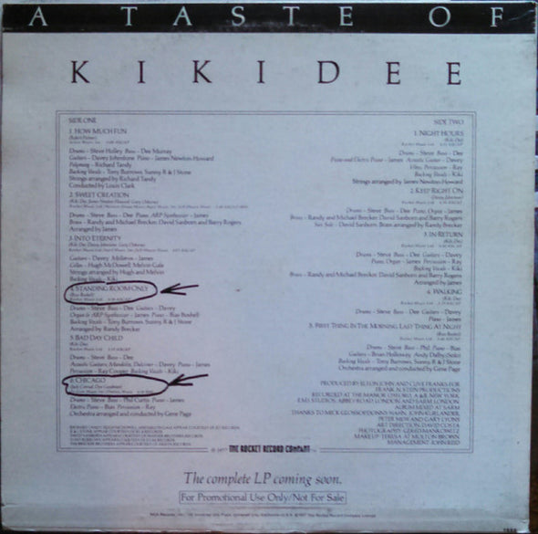Kiki Dee : A Taste Of Kiki Dee (12", Promo)