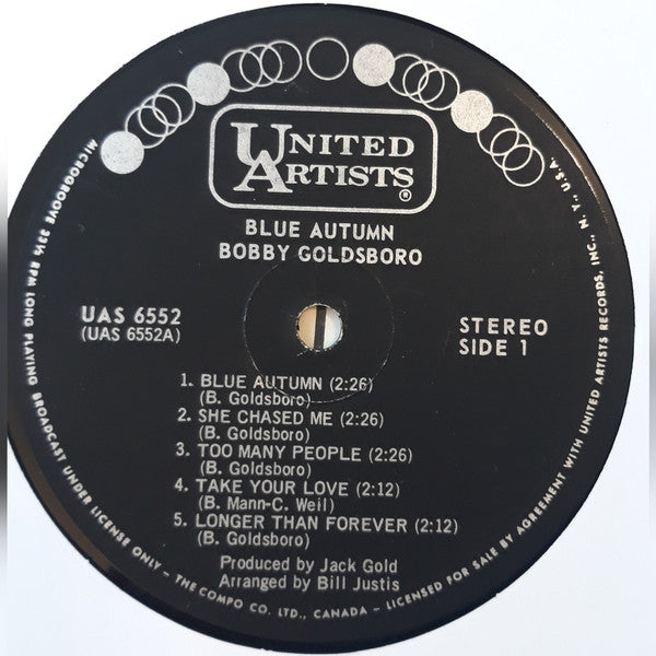 Bobby Goldsboro : Blue Autumn (LP, Album)