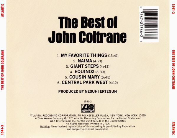 John Coltrane : The Best Of John Coltrane (CD, Comp, RE)