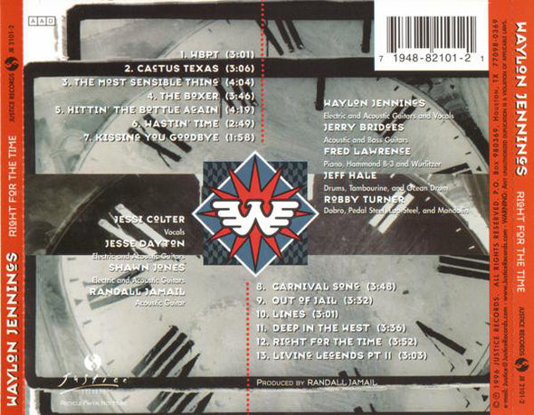 Waylon Jennings : Right For The Time (CD, Album)