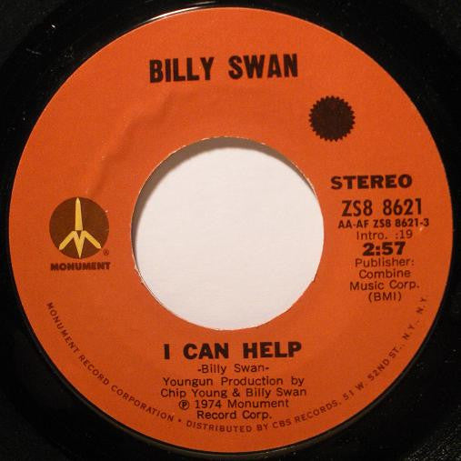 Billy Swan : I Can Help (7", Single, Styrene, Ter)