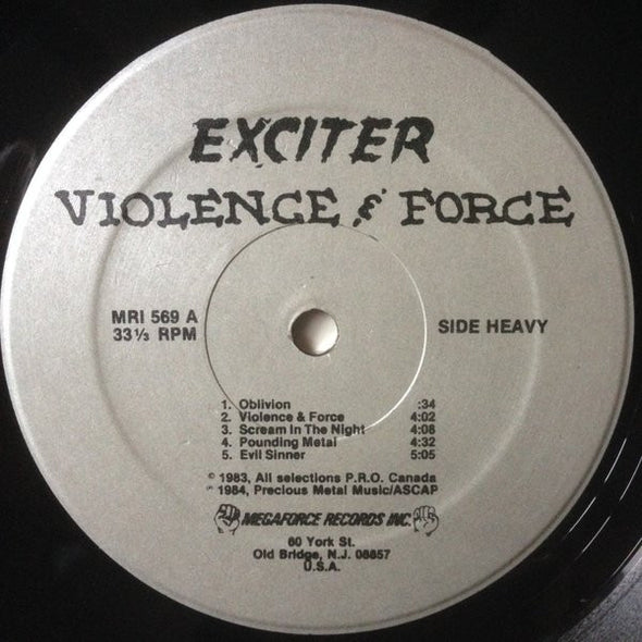 Exciter : Violence & Force (LP, Album)