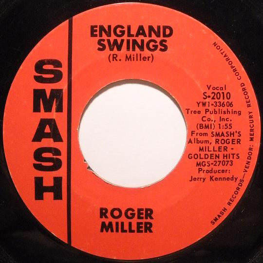 Roger Miller : England Swings (7", Single, Styrene, Ric)