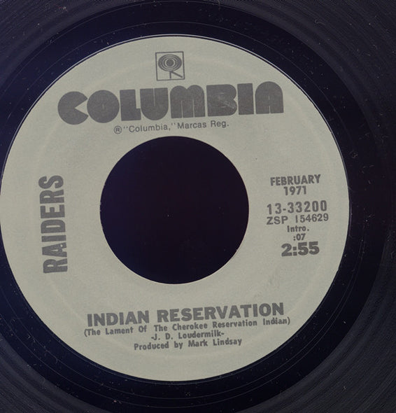 Raiders (2) : Indian Reservation (7", Single, RE, Styrene)