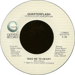 Quarterflash : Take Me To Heart (7", Single, Win)