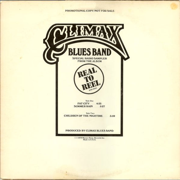 Climax Blues Band : Special Radio Sampler From The Album "Real To Reel" (12", Promo)