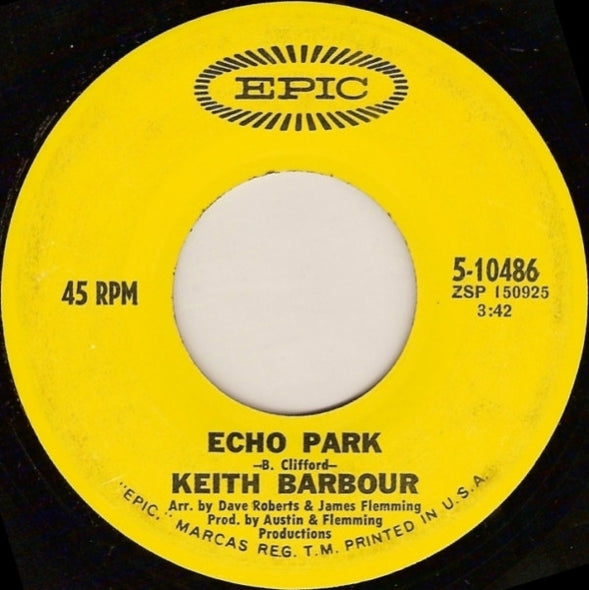 Keith Barbour : Echo Park (7", Single, San)
