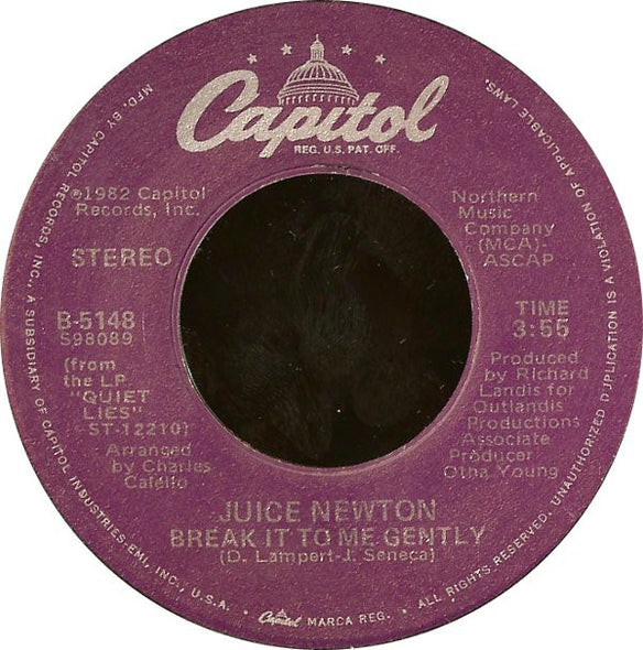 Juice Newton : Break It To Me Gently (7", Single, Win)