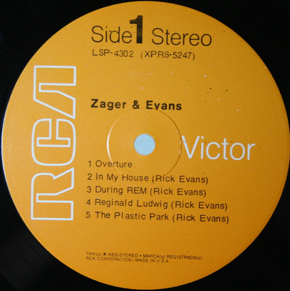 Zager & Evans : Zager & Evans (LP, Album, Roc)