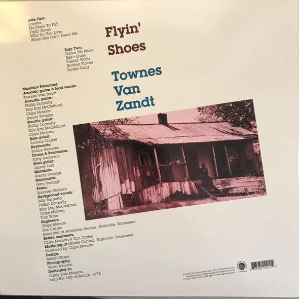 Townes Van Zandt : Flyin' Shoes (LP, Album, Ltd, RE, 180)