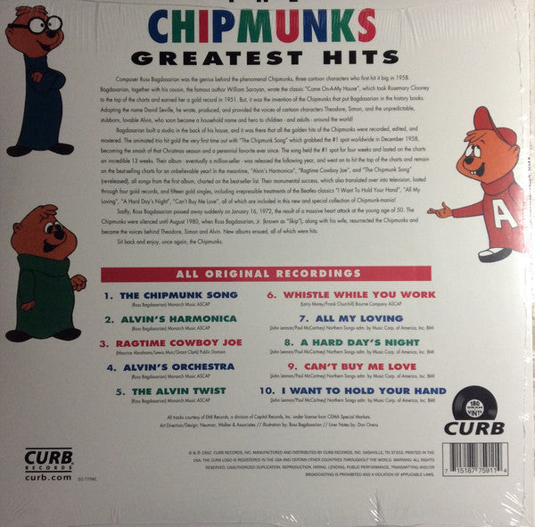 The Chipmunks : Greatest Hits (LP, Comp, Bub)