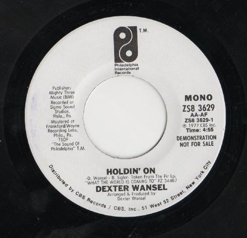 Dexter Wansel : Holdin' On (7", Promo)