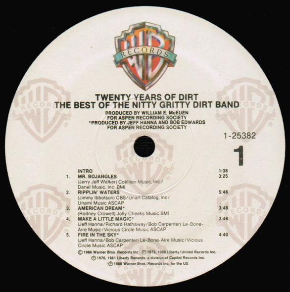 The Nitty Gritty Dirt Band* : Twenty Years Of Dirt - The Best Of The Nitty Gritty Dirt Band (LP, Comp, Spe)