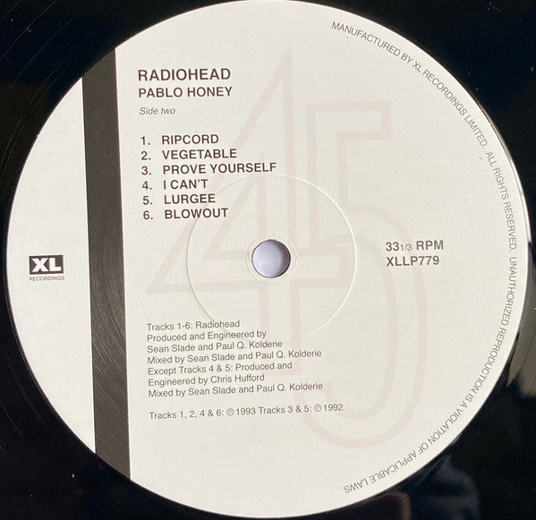Radiohead - Pablo Honey: Vinyl LP - Recordstore