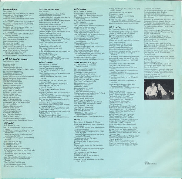 Eddie Money : Playing For Keeps (LP, Album, Ter)