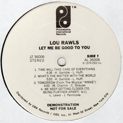 Lou Rawls : Let Me Be Good To You (LP, Album, Promo)