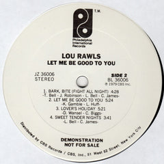 Lou Rawls : Let Me Be Good To You (LP, Album, Promo)