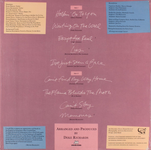 Bonnie Bramlett : Memories (LP, Album, Ter)