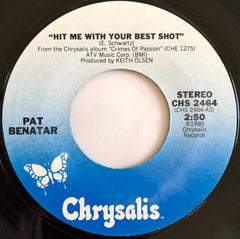 Pat Benatar : Hit Me With Your Best Shot (7", Single, Styrene, Pit)