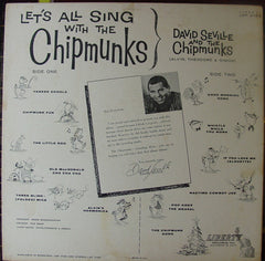 The Chipmunks : Alvin, Simon & Theodore* With David Seville : Let's All Sing With The Chipmunks (LP, Mono)