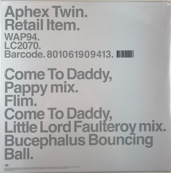 Aphex Twin : Come To Daddy (12", RE)