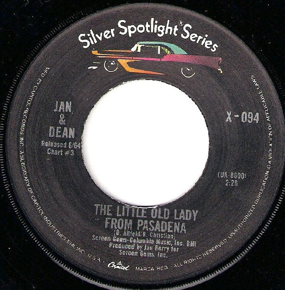 Jan & Dean : The Little Old Lady From Pasadena / Popsicle (7", Single, Jac)