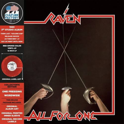 Raven (6) : All For One (Red & Black Marble) (LP, Album)