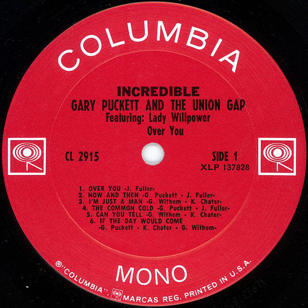 Gary Puckett And The Union Gap* : Incredible (LP, Album, Mono)