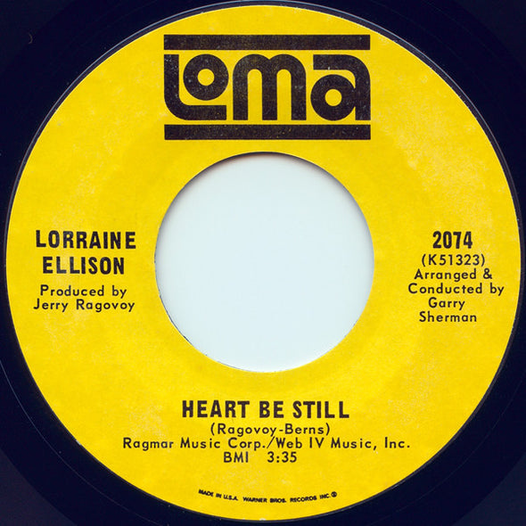 Lorraine Ellison : Heart Be Still / Cry Me A River (7", Single, Styrene)
