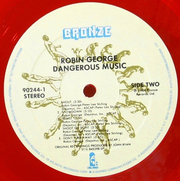 Robin George : Dangerous Music (LP, Album, Red)