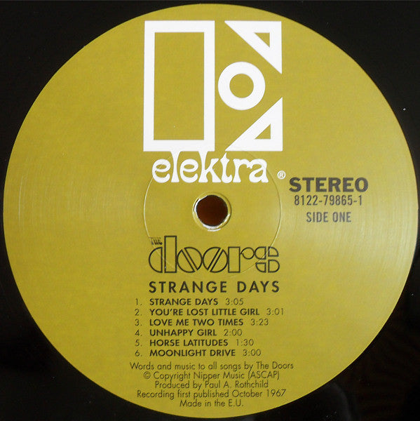 The Doors Strange Days Vinyl Record Album LP 12” Elektra Records