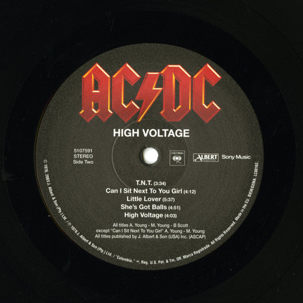 AC/DC : High Voltage (LP,Album,Reissue,Remastered,Stereo)