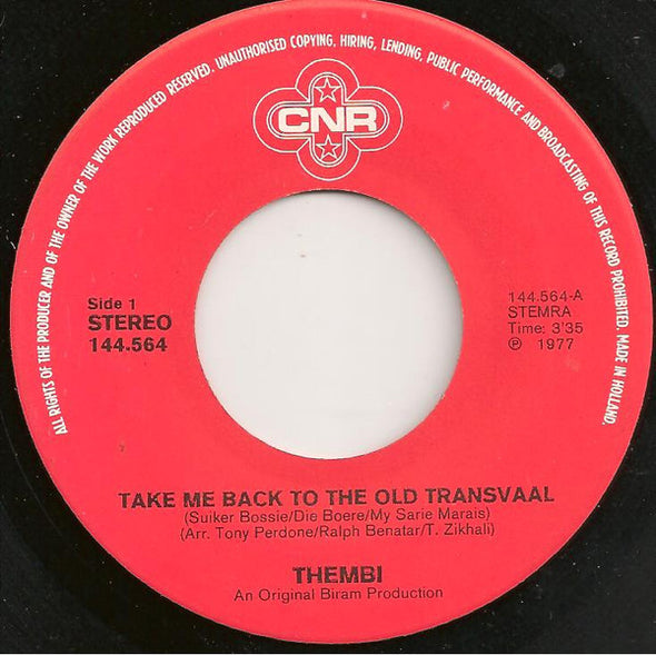 Thembi : Take Me Back To The Old Transvaal (7", Single)