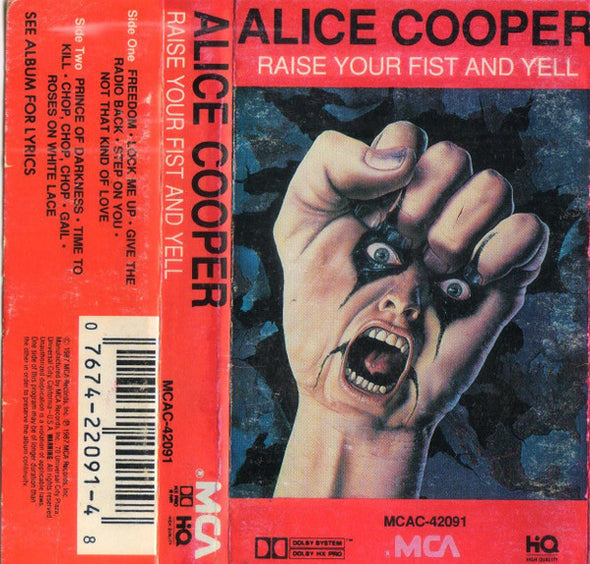 Alice Cooper (2) : Raise Your Fist And Yell (Cass, Album, Whi)