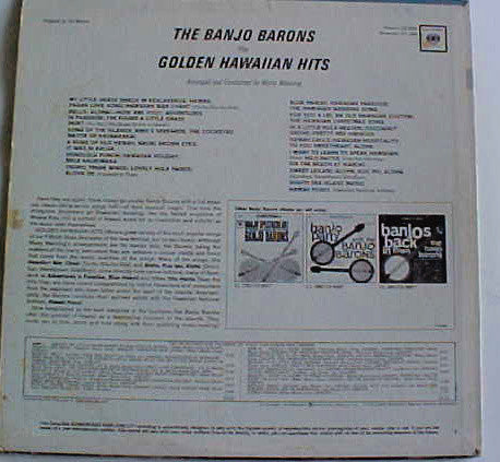The Banjo Barons : Golden Hawaiian Hits (LP, Mono, blu)