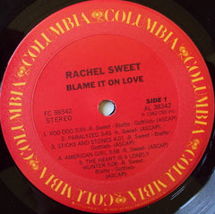 Rachel Sweet : Blame It On Love (LP, Album, Ter)