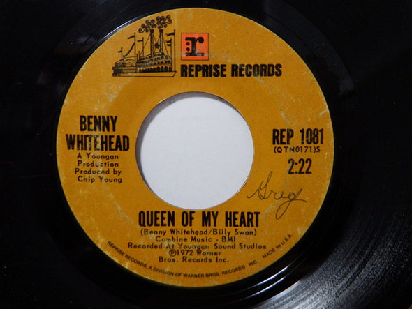 Benny Whitehead : Queen Of My Heart (7", Single, Styrene)