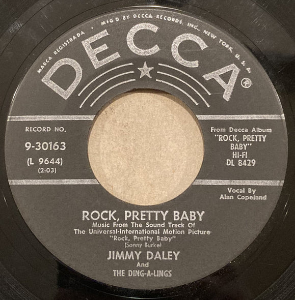 Jimmy Daley And The Ding-A-Lings : Rock Pretty Baby / Can I Steal A Little Love (7", Glo)