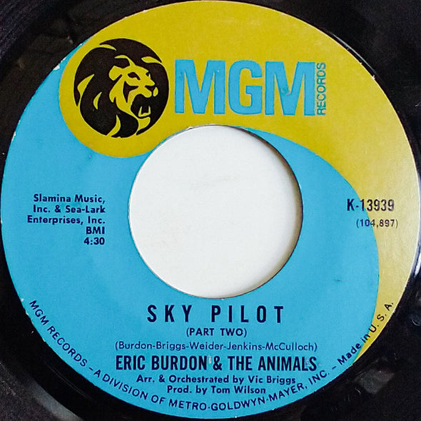 Eric Burdon And The Animals* : Sky Pilot (7", Single, RP)