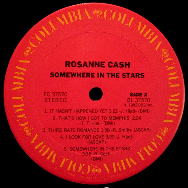 Buy Rosanne Cash : Somewhere In The Stars (LP, Album, Ter) Online