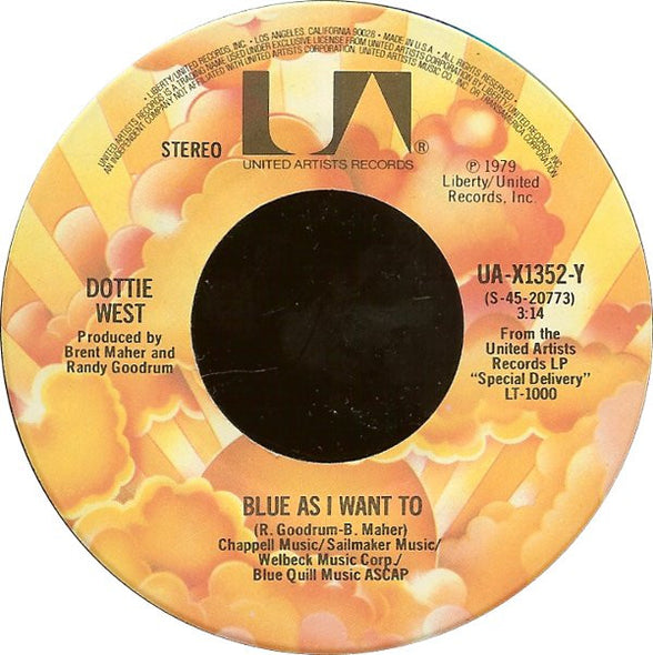 Dottie West : Blue As I Want To (7")