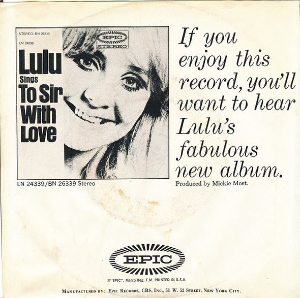 Lulu : Best Of Both Worlds (7", Single)