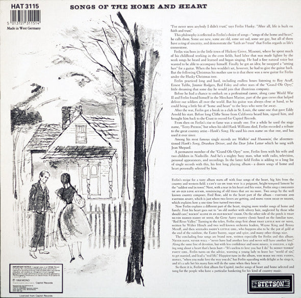Ferlin Husky : Ferlin Husky's Songs Of The Home And Heart (LP, Album, Mono, RE)