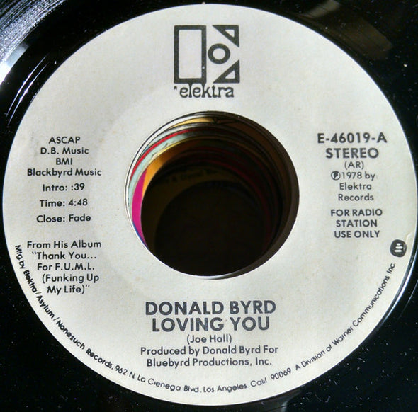 Donald Byrd : Loving You (7", Mono, Promo, AR)